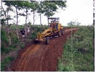 Grading for a road to the farm